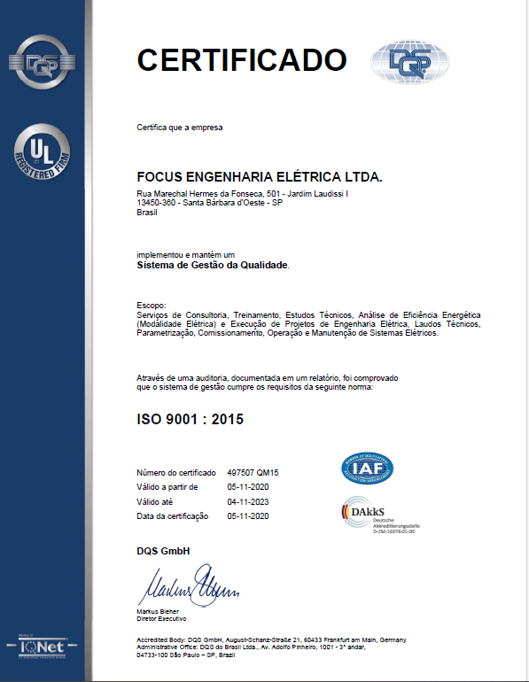 CertificadoFocus SQG ISO 9001-2015