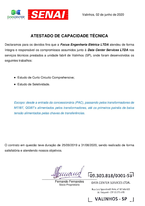 Data Center Senai Salvador 2019